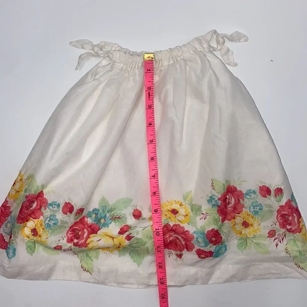 Ralph Lauren White Floral Tie Strap Dress 9 Months